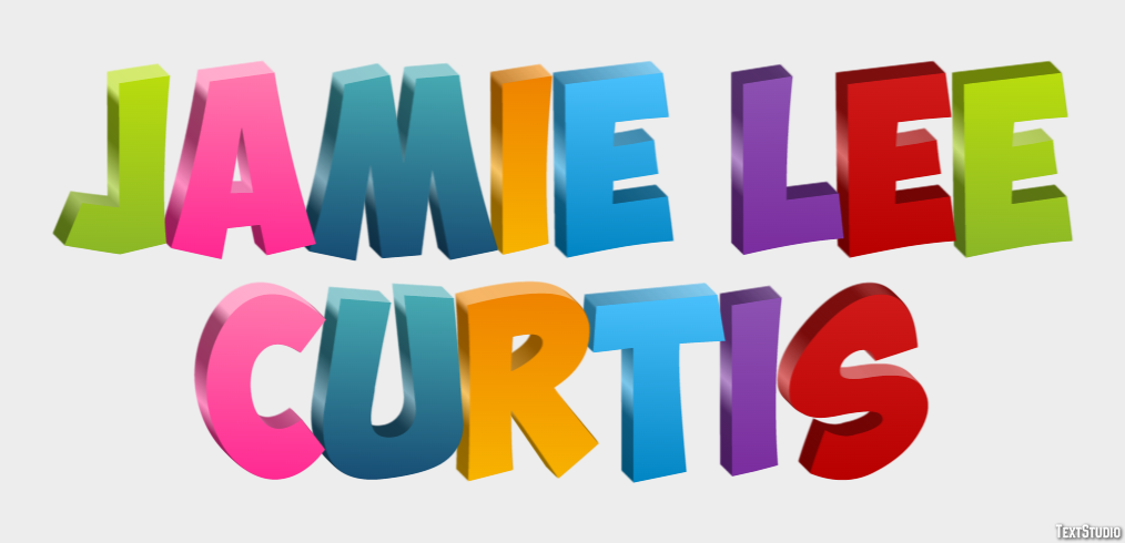 Jamie Lee Curtis Efeito de texto