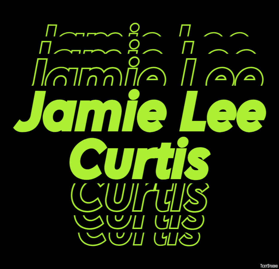 Jamie Lee Curtis Efeito de texto