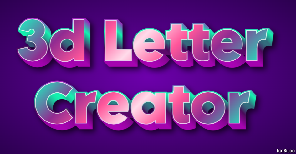 3d Letter Creator Effetto testo