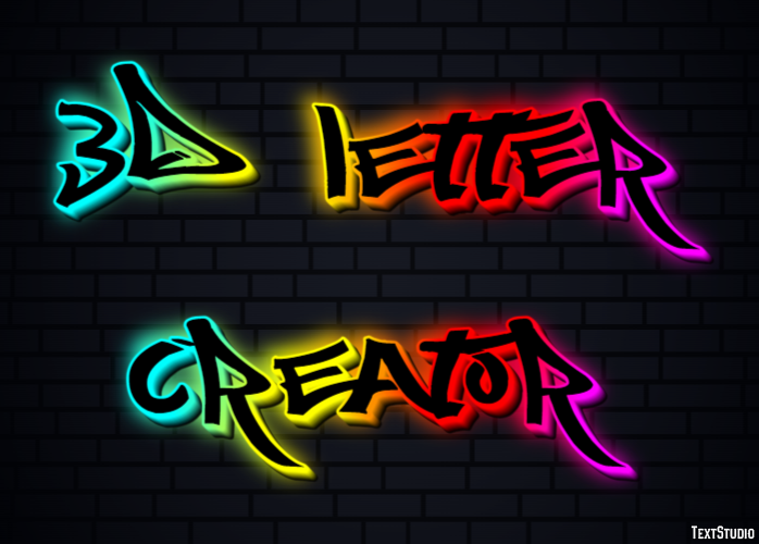 3d Letter Creator Effetto testo