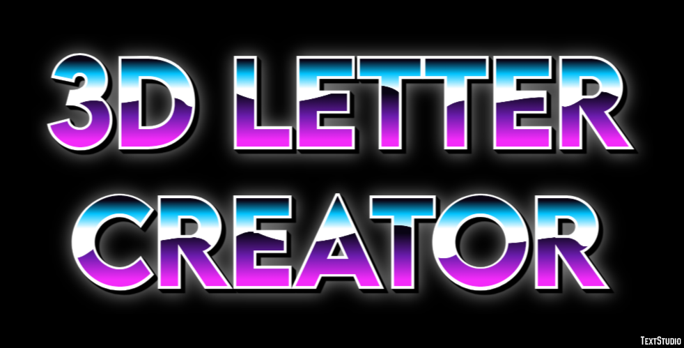 3d Letter Creator Text effect