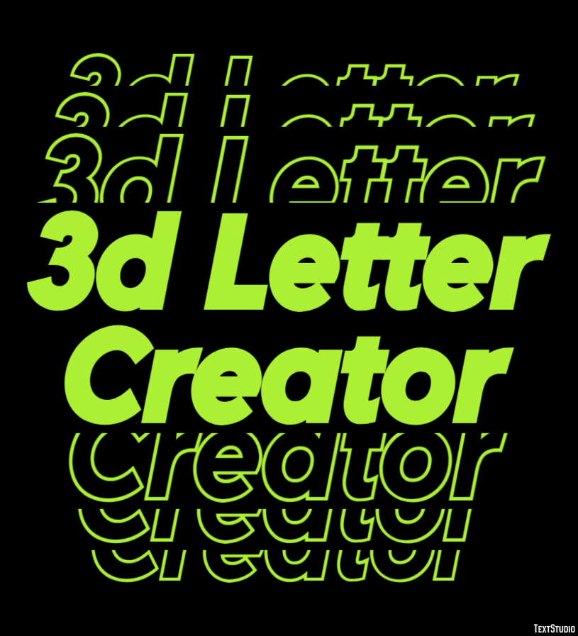 3d Letter Creator Effetto testo