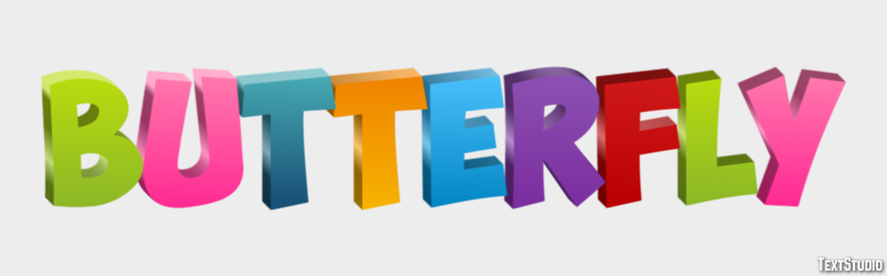 Butterfly Text effect