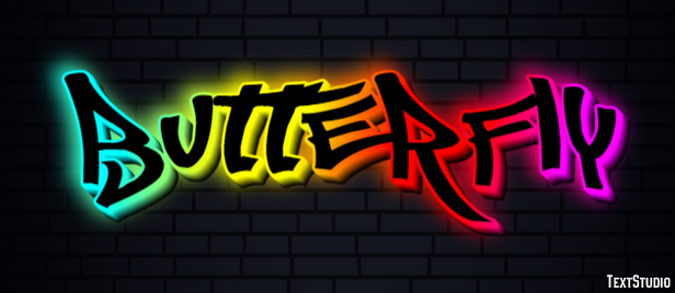 Butterfly Text effect