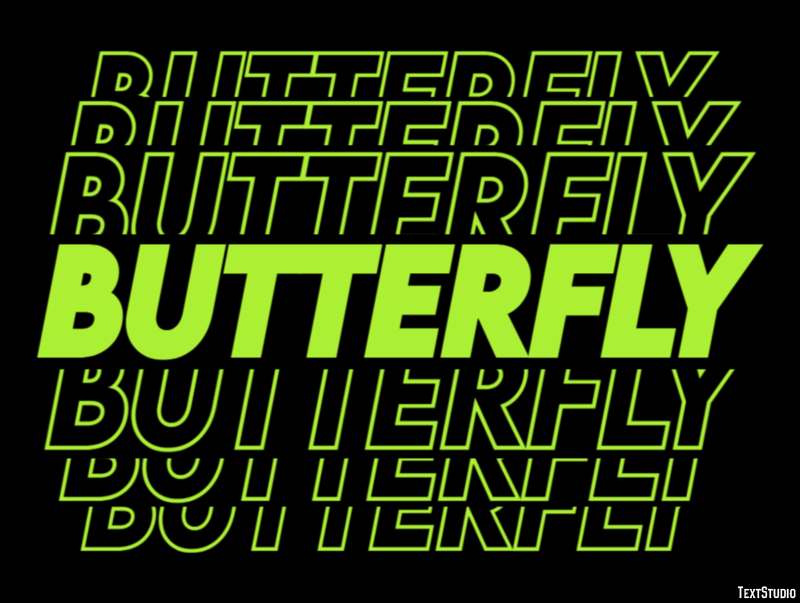 Butterfly Text effect