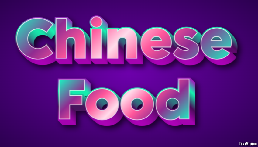 Chinese Food Effetto testo