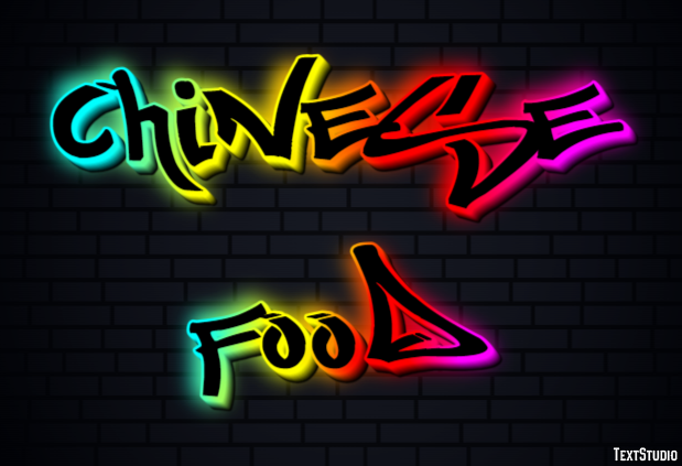 Chinese Food Effetto testo