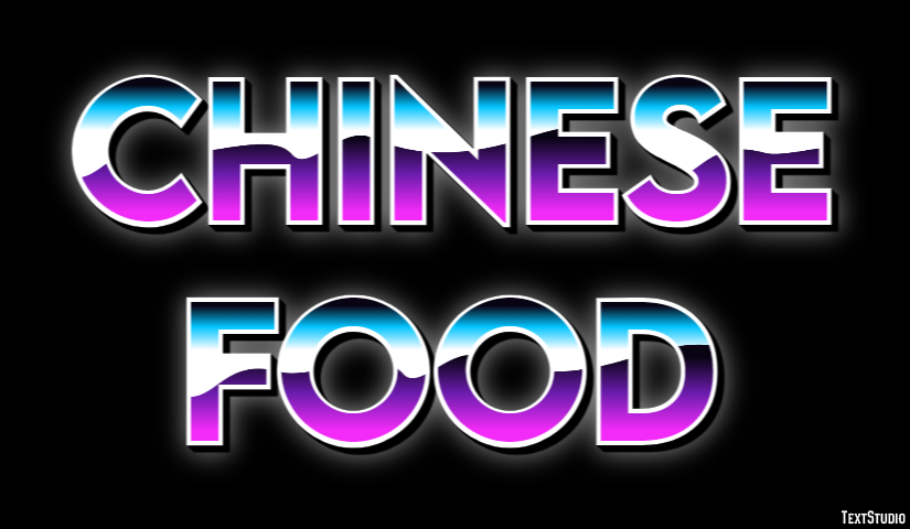 Chinese Food Effetto testo