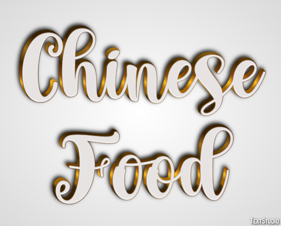 Chinese Food Effetto testo