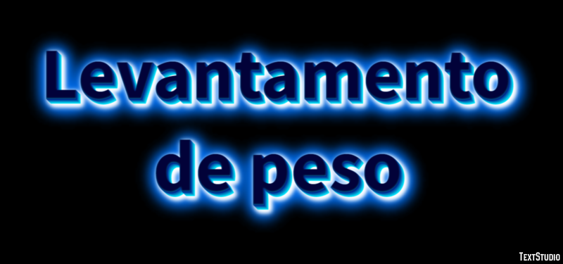 Levantamento de peso Efeito do texto