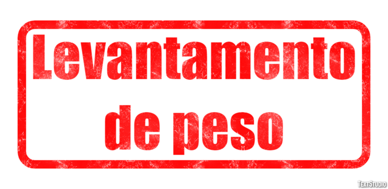 Levantamento de peso Efeito do texto