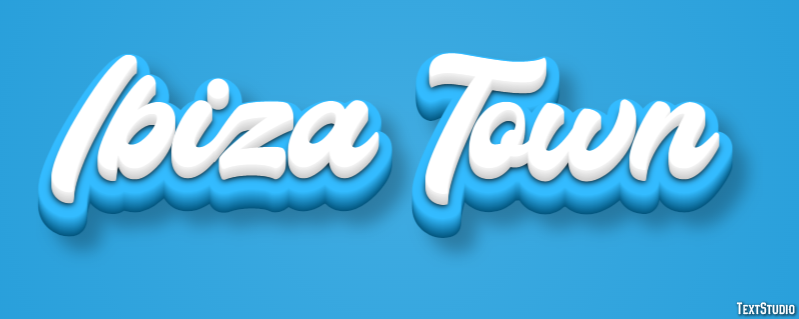 Ibiza Town Efecto de Texto
