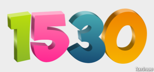 1530 Text Effect