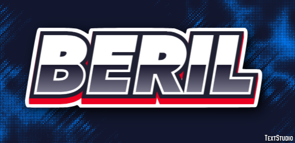 Beril Эффект текста