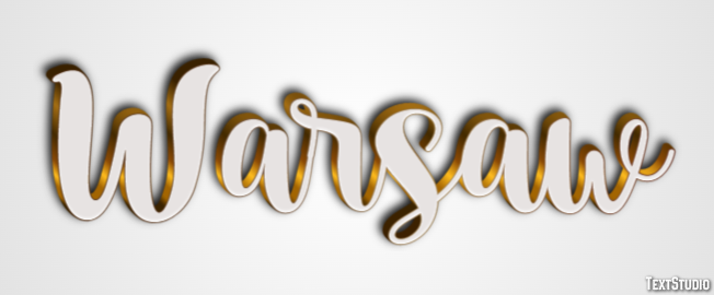 Warsaw Efeito de texto