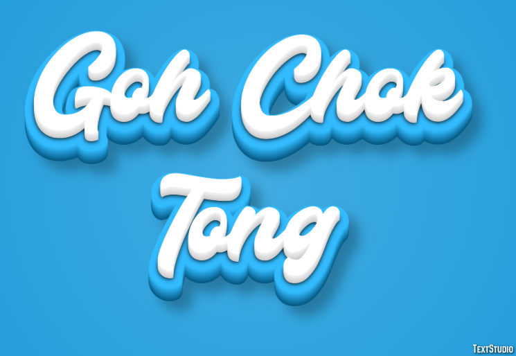 Goh Chok Tong Efeito de texto