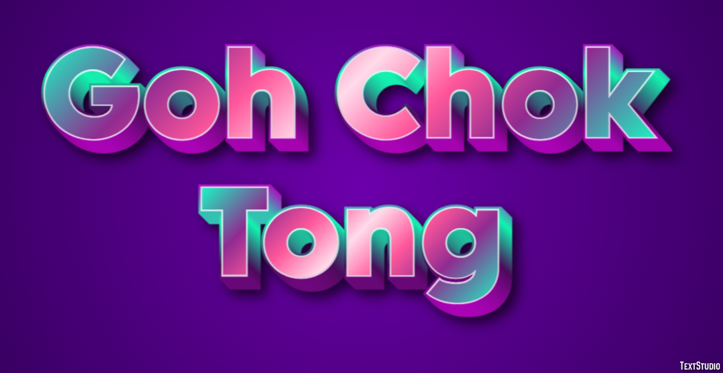 Goh Chok Tong Efeito de texto