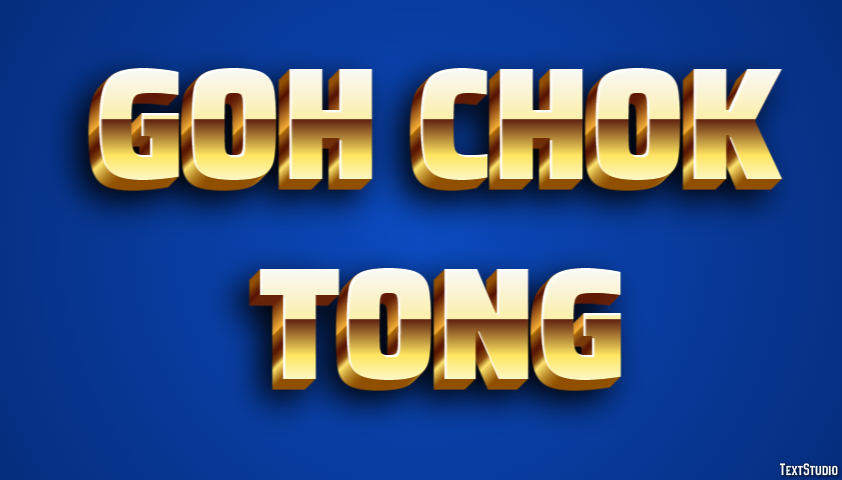 Goh Chok Tong Efeito de texto