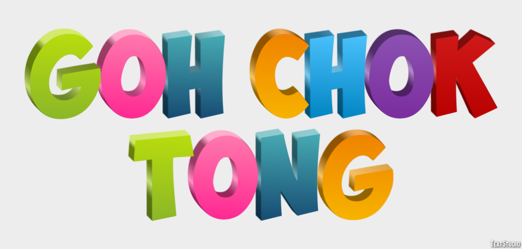 Goh Chok Tong Efeito de texto