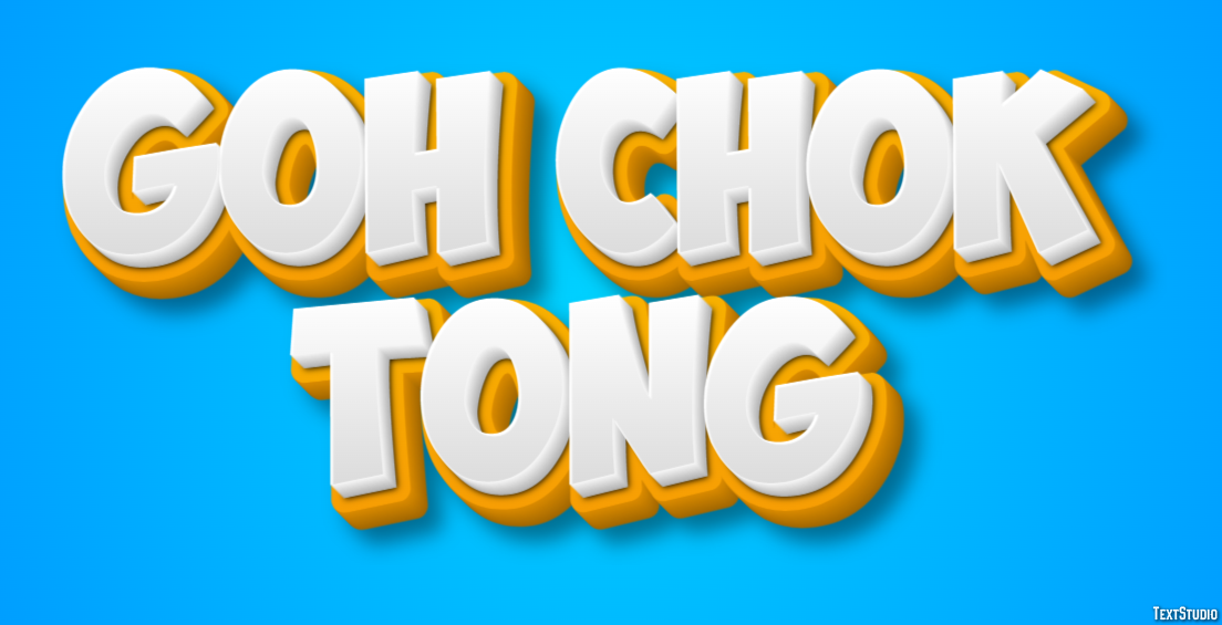 Goh Chok Tong Efeito de texto