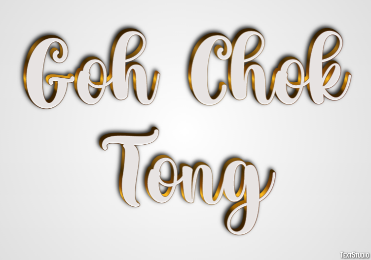 Goh Chok Tong Efeito de texto