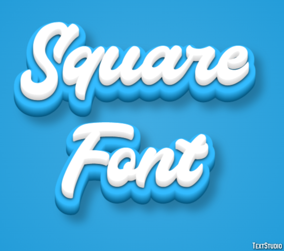 Square Font Text Effect