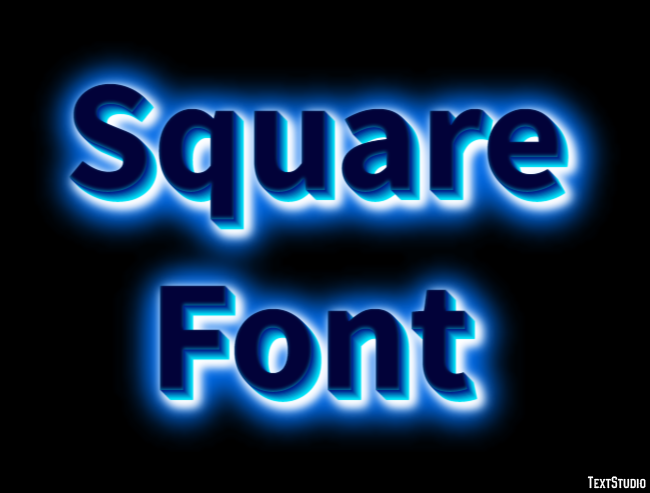 Square Font Text Effect