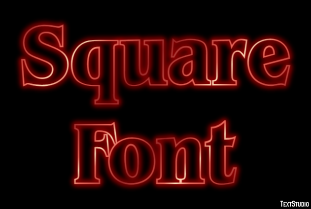 Square Font Text Effect