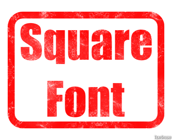 Square Font Text Effect