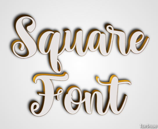 Square Font Text Effect