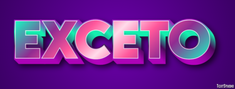 Exceto Efekt tekstowy