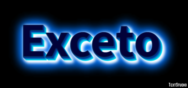 Exceto Text Effect