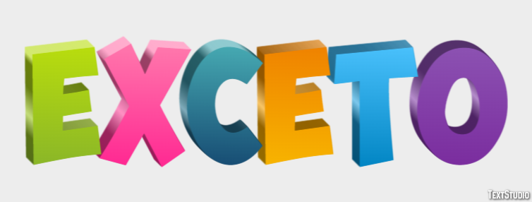 Exceto Efekt tekstowy