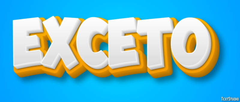 Exceto Tekst Effect