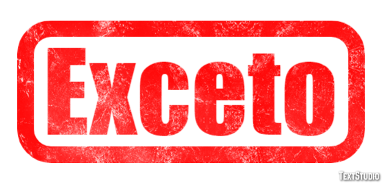 Exceto Efekt tekstowy