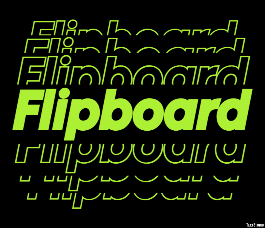 Flipboard Text Effect