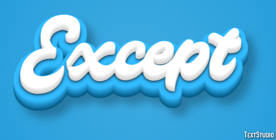 Except Text Effect