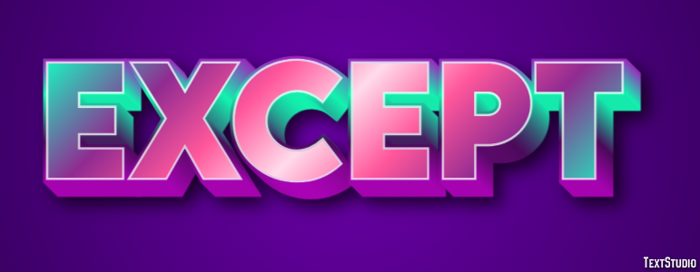 Except Text Effect