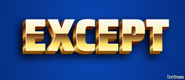 Except Text Effect