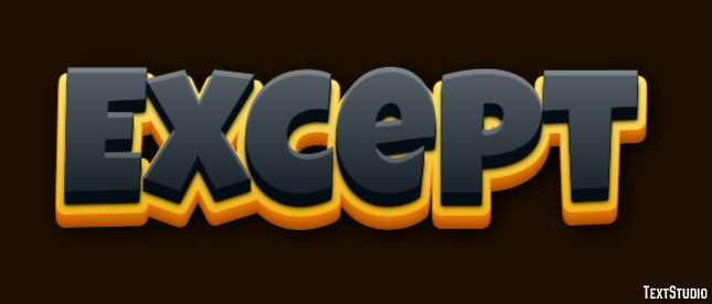 Except Text Effect