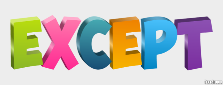 Except Text Effect