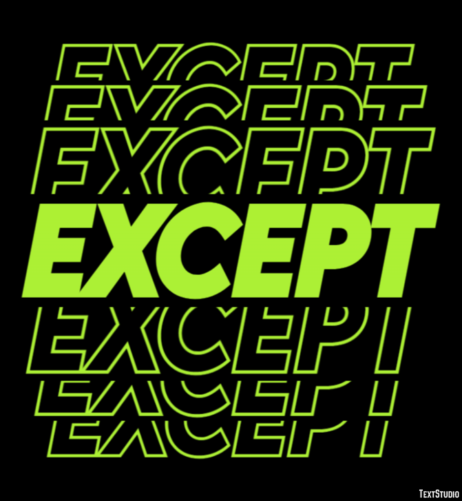 Except テキスト効果