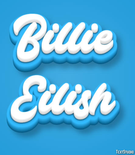 Billie Eilish Efeito de texto
