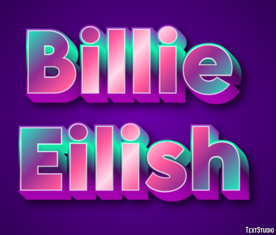 Billie Eilish Efeito de texto