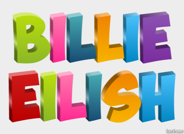 Billie Eilish Efeito de texto