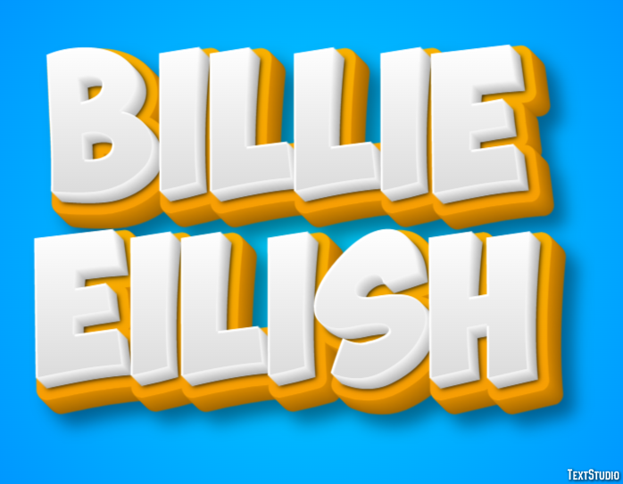 Billie Eilish Efeito de texto