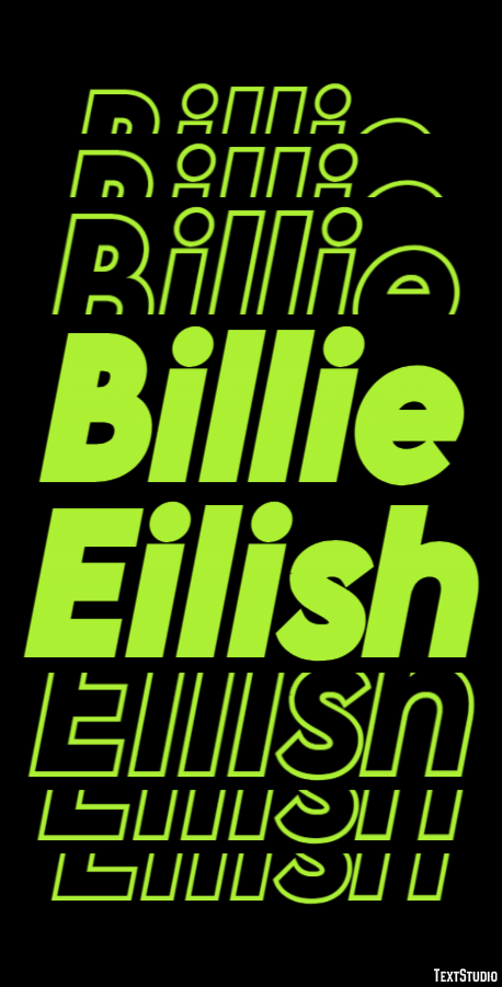 Billie Eilish Efeito de texto