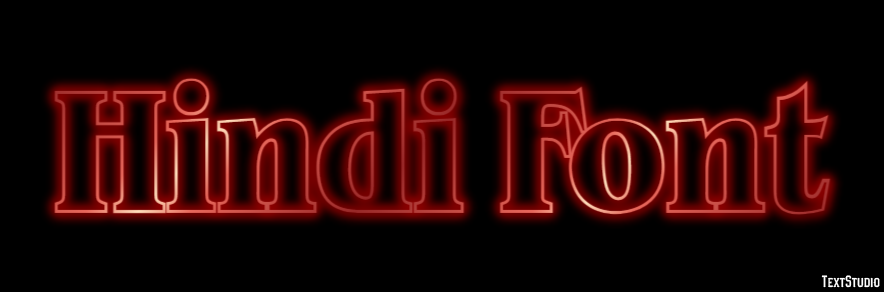 Hindi Font Text effect