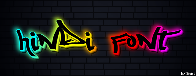 Hindi Font Text effect