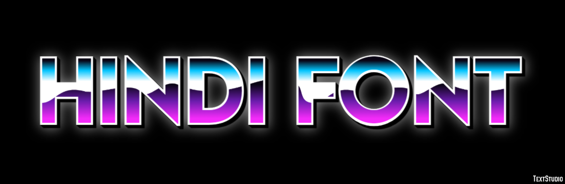 Hindi Font Text effect